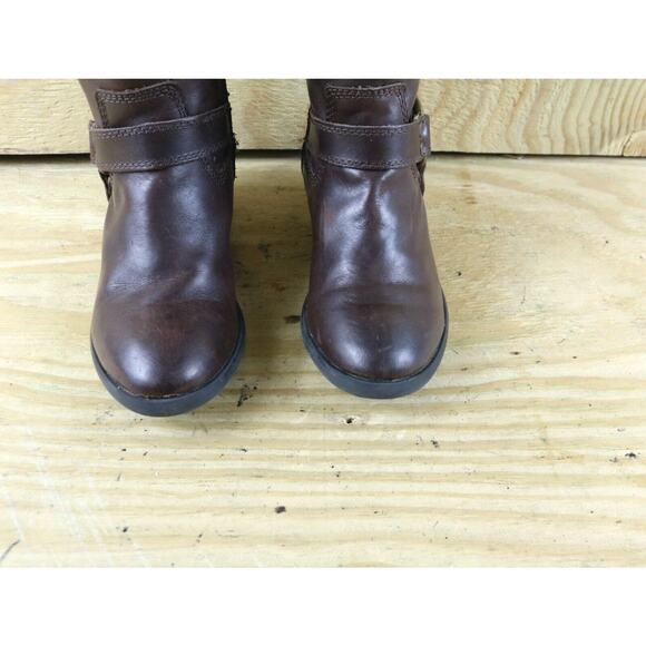 Frye Small Frye Boots Youth 12 Brown Leather Melissa 2 Tone Harness Girls Riding - Picture 8 of 11